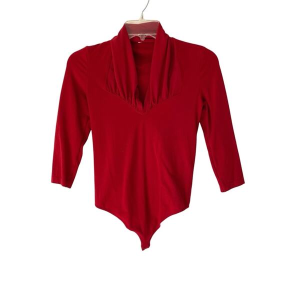 Wolford Deep Red Stretchy Bodysuit size small - Picture 1 of 7